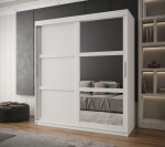 Šatní skříň Abi Miror 3 Barva korpusu: Černá, Rozměry: 180 cm, Dveře: Černá