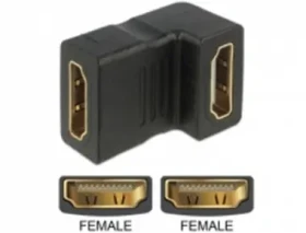 Delock adaptér HDMI samice - HDMI samice / 90° dole (65075)