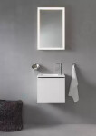 DURAVIT - ME by Starck Nábytkové umývátko 430x300 mm, 1 otvor pro baterii, s WonderGliss, matná bílá 07234332411