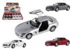 Auto Kinsmart Mercedes-Benz SLS AMG kov/plast 13cm na zpětné natažení