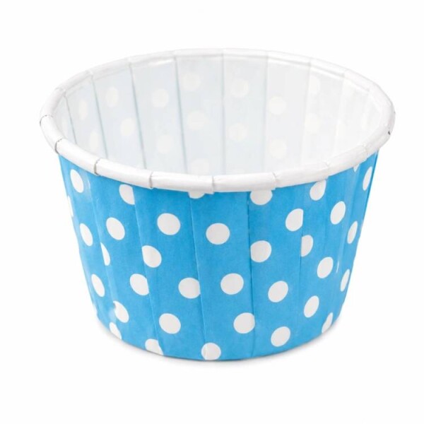 Dortisimo Košíčky na muffiny pevné modré s bílými puntíky 5 x 4 cm (100 ks)