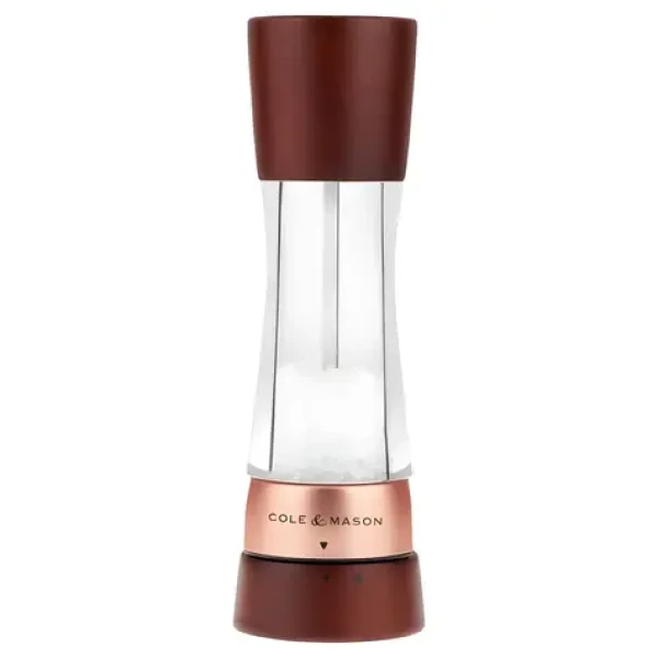 ColeMason Derwent Chestnut Rose Gold / Mlýnek na sůl / 19 cm / buk a nerez / nastavitelné mletí, 3 stupně (H332295)
