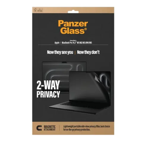 PanzerGlass MacBook Pro 14,2" Magnetic 2-way Privacy / Ochranná fólie / PET / M1-M5 (PG49662)