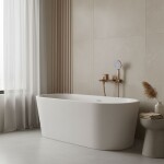 REA - Vanová nástěnná baterie DROP Brush Copper REA-B6397