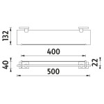 Nimco Keira chrom police s ohrádkou 50 cm KE 22091BX-50-26 KE 22091BX-50-26