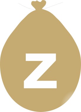 Balónek písmeno Z zlaté balonky.cz Balónek písmeno Z zlaté balonky.cz