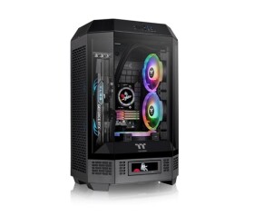 THERMAL TAKE Case The Tower 300, mATX, Průhledná bočnice, 2x 140mm Fan, černá EDF_964030