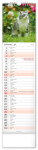 Nástěnný kalendář 2027 Notique kravata Kočky, 12 x 48 cm