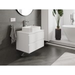 MEXEN/S - Orio koupelnová skříňka pod umyvadlo 70 cm s deskou, 2 zásuvky, bílá mat 91A10-07047-2-BFFC01