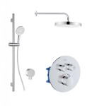 Kielle - Oudee Termostatická baterie pod omítku, pro 2 spotřebiče, s příslušenstvím a tělesem, chrom 20627SPT10