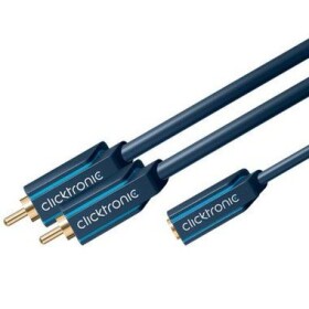 ClickTronic HQ OFC Y redukce Jack 3,5mm - 2x Cinch stereo, F/M, 10cm (4040849704932)