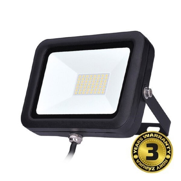 LED reflektor 50W černý 4250lm 5000K IP65 Solight WM-50W-L