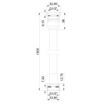 INVENA - Sprchová hadice Biflex, colour: chrom-černá 150cm AW-30-J04-J