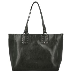 Módní dámská koženková kabelka na rameno Kleantis, tmavě zelená