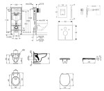 GROHE - Rapid SL Set předstěnové instalace, klozet Alpha se sedátkem, tlačítko Skate Cosmopolitan, chrom 38528SET-KR