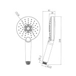 Mereo Sprchová sada s termostatickou tlačítkovou podomítkovou baterií - 2 - cestná - oválný kryt CB60106TB2