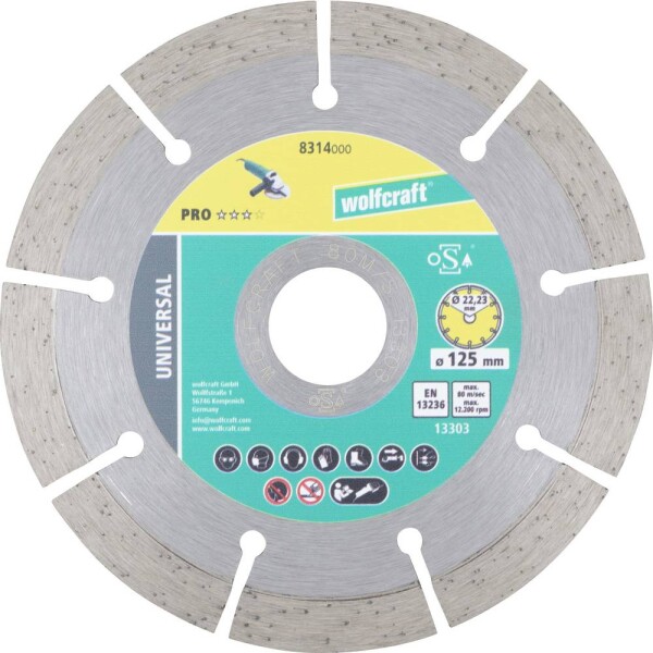 Wolfcraft 8314000 diamantový řezný kotouč 125 mm 1 ks