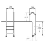 Bazénové schůdky MURO 5-st. AISI-304