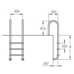 STP fittings s.r.o. Bazénové schůdky MURO Luxe 4 st. AISI 316 C5386L