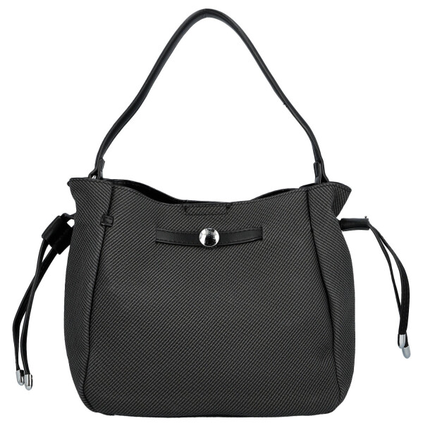 Módní dámská koženková kabelka na rameno Aminta, černá