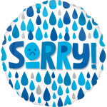 Sorry balónek kapky deště 42 cm Amscan Sorry balónek kapky deště 42 cm Amscan