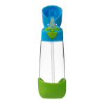 B.box Láhev na pití s brčkem 600 ml - modrá/zelená