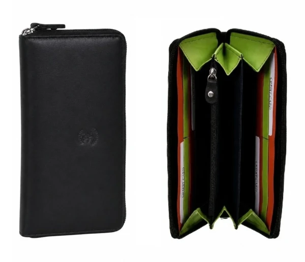 Dámská peněženka BHPC Colorfull zip - černá BH-2965-01 černá