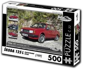 RETRO-AUTA Puzzle č. 32 Škoda 125 L (1989) pravostranné řízení
