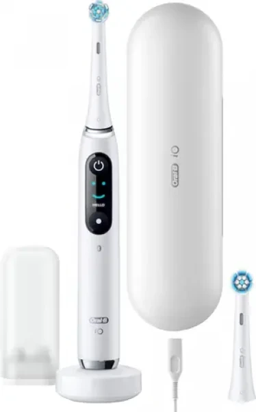 Oral-B iO Series 9 White Alabaster / Elektrický zubní kartáček / magnetické iO / 7 režimů / časovač / senzor tlaku (408383)