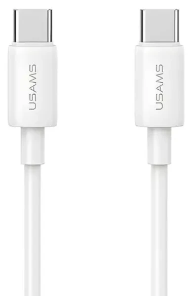USAMS SJ711USB02 bílá / Datový kabel / USB-C - USB-C / PD 60W / 1 m (SJ711USB02)