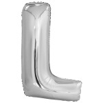 Písmeno L stříbrný foliový balónek 86 cm Amscan Písmeno L stříbrný foliový balónek 86 cm Amscan