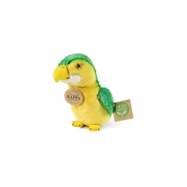 Plyšový papoušek zelený 15 cm, ECO-FRIENDLY