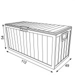 Zahradní úložný box 112x49x54cm, plast, béžová, AZB-G2075 CRM