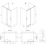 MEXEN/S - Rox-3S sprchový kout 3 stěnný , posuvný pravá 115 x 70, černá okraj, černá 8C2-115-070-70-70-3S-P