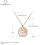 Ocelový náhrdelník Lucia Gold - chirurgická ocel, strom života, Zlatá 40 cm + 5 cm (prodloužení)
