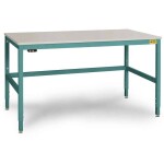 Manuflex LD1113.6011 ESD ESD pracovní stůl UNIDESK s kaučuk deska, rezedově zelená RAL 6011, Šxhxv = 2000 x 800 x 720-73