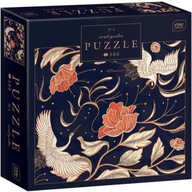 INTERDRUK Puzzle Secret Garden: Jeřábi a květiny