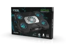 INCA INC-614GMS / Chladicí podstavec pro notebook / 4x ventilátor 70 mm / LED podsvícení / 2600 RPM / 2x USB (INC-614GMS)