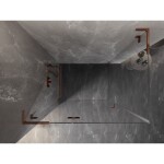 MEXEN/S - Lunar L sprchový kout dveře křídlové levá 95 x 80, transparent, růžové zlato 834L-095-080-60-00-L