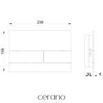 CERANO - Kompletní WC set Profi/Cronus Standard - bílá lesklá - WC tlačítko Line/Nerez - předstěnová instalace - 59,3x38,4 CER-259512