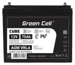 Green Cell AGM12V75AH-J / Olověný akumulátor VRLA AGM / 12V / 75Ah / IP54 (AGM12V75AH-J)