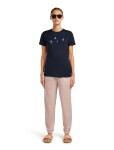 Dámské merino triko s krátkým rukávem ICEBREAKER Wmns 150 Tech Lite SS Tee Bird Transit, Midnight Navy velikost: S