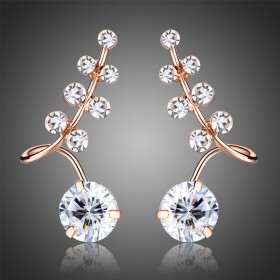 Náušnice Swarovski Elements Catarita, Bílá/čirá