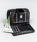 Luxusní dámská kožená peněženka Flop, černá