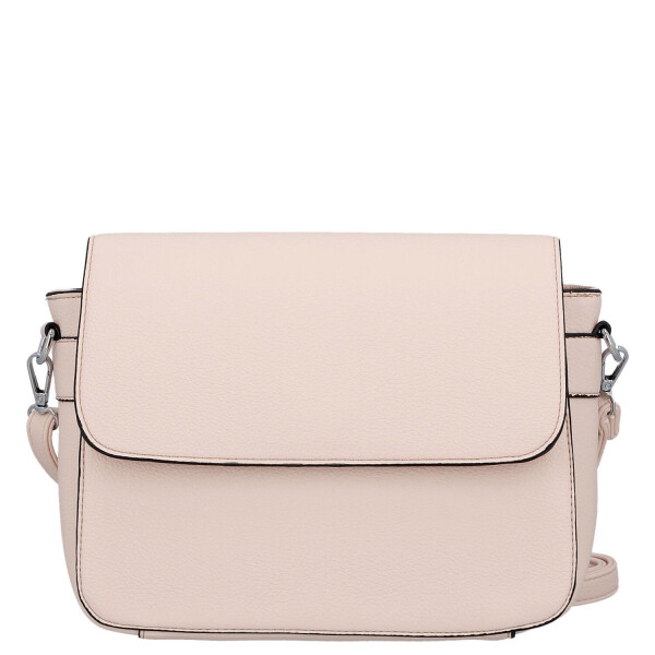 Moderní dámská koženková crossbody kabelka Mirona, růžová