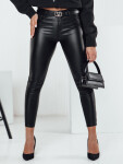 Dámské kalhoty z voskované kůže WAXSTEP black FashionStreet UY2318 s29