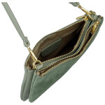 Stylová dámská semišová kabelka na rameno Amanda, zelená