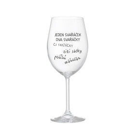 SVAŘÁČEK - čirá sklenice na víno 350 ml