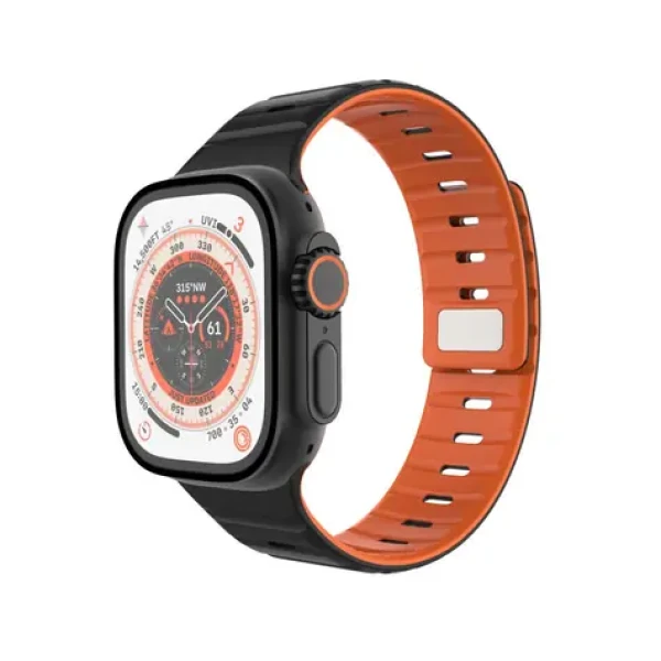 FIXED Magnetický řemínek Silicone Magnetic Strap pro Apple Watch 44/45/46/49mm černý (FIXMST2-434-BK)