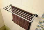 SAPHO - X-SQUARE polička na ručníky s hrazdou 650x110x215, chrom XQ601